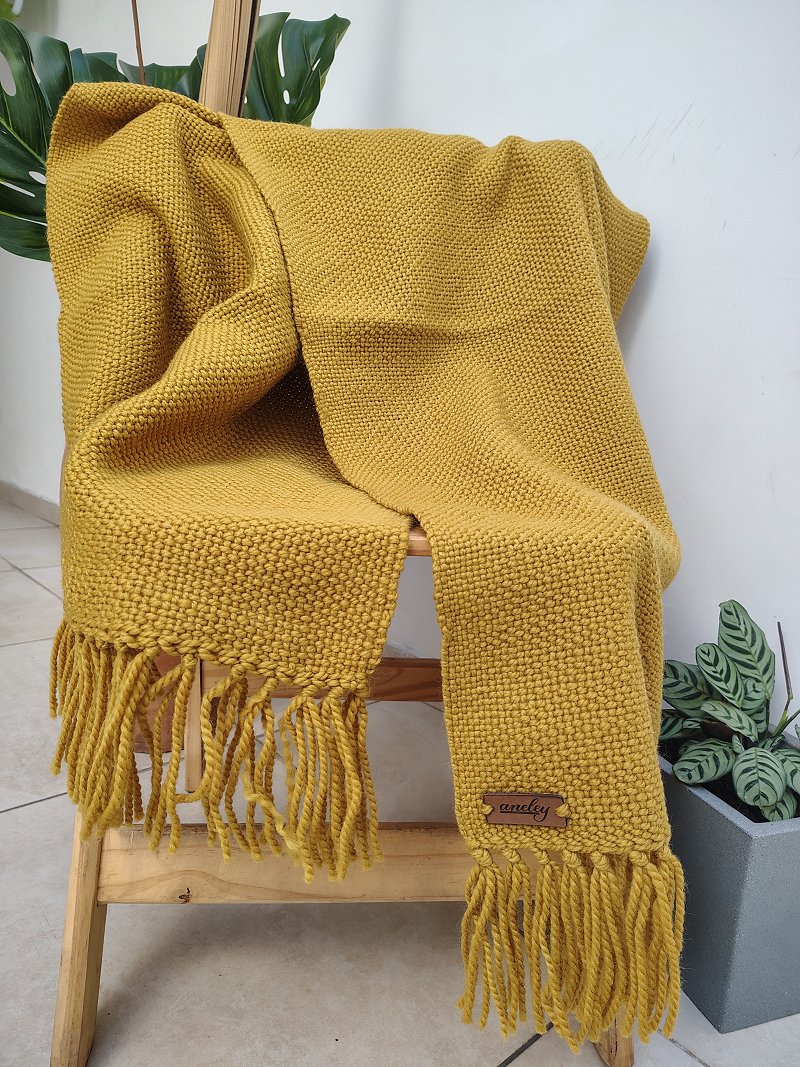 Mantas tejidas en telar Milla artesanales